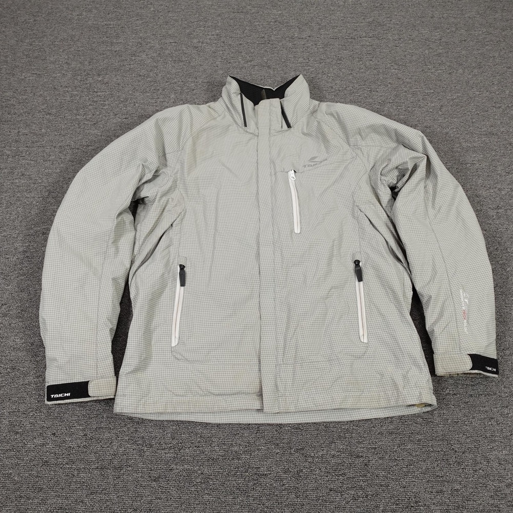 RS Taichi Jacket‎ Mens Large Gray Motorcycle Riding Coat Full Zip Biker Street